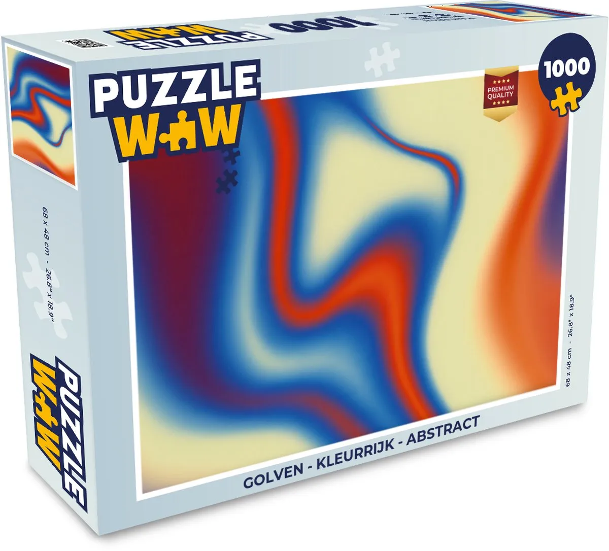 PuzzleWow Golven Legpuzzel 1000 Stuks - Kleurrijk Abstract