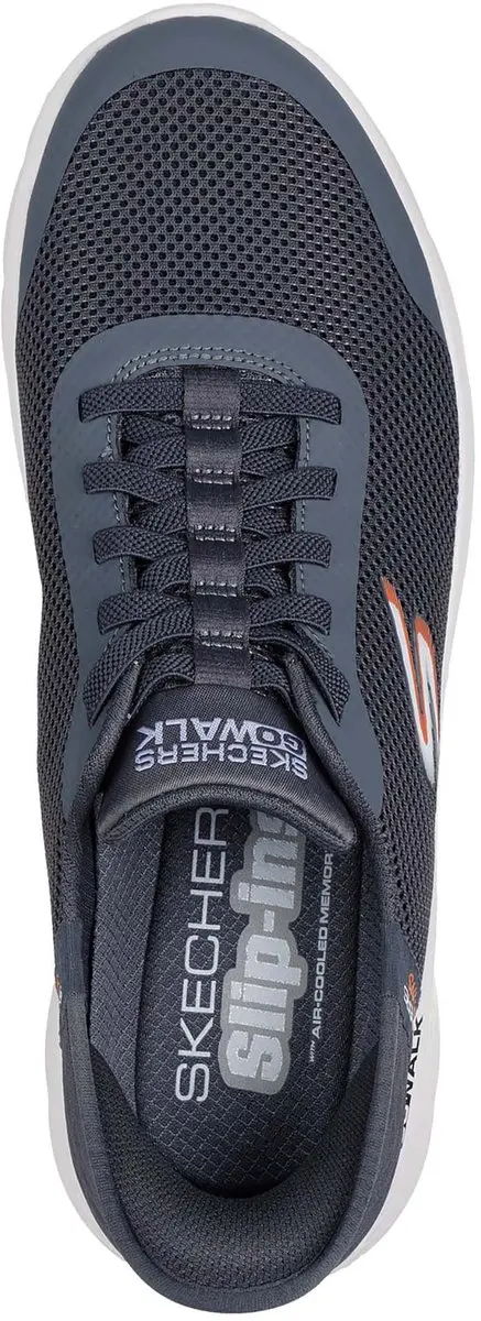Skechers Go Walk Flex Hands Up Heren Instappers - Grijs - afbeelding 4 van 6