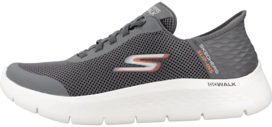 Skechers Go Walk Flex Hands Up Heren Instappers - Grijs - afbeelding 2 van 6