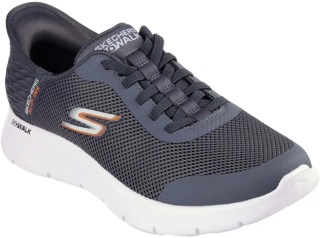 Skechers Go Walk Flex Hands Up Heren Instappers - Grijs - afbeelding 3 van 6