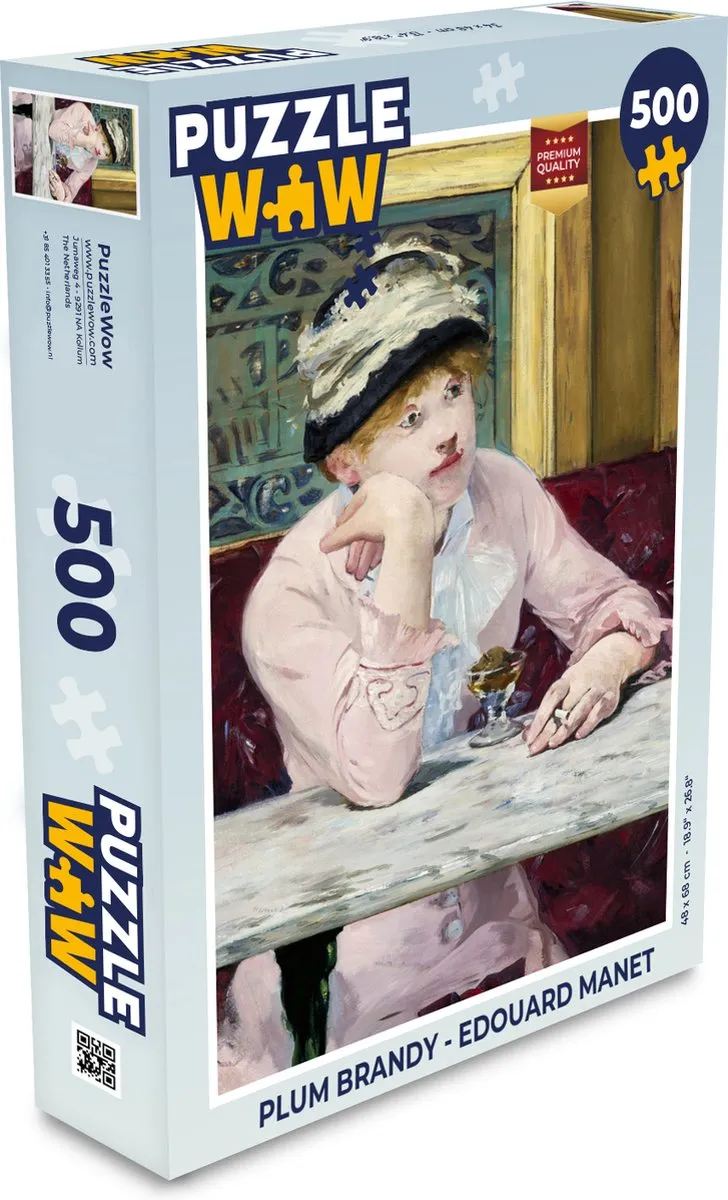 PuzzleWow Legpuzzel Edouard Manet 500 Stuks - Multicolor
