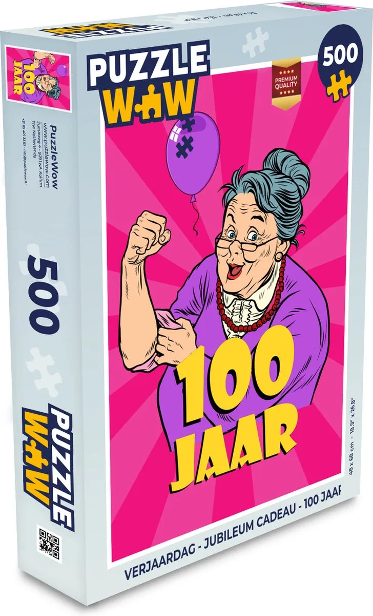 PuzzleWow 100 Jaar Legpuzzel 500 Stuks