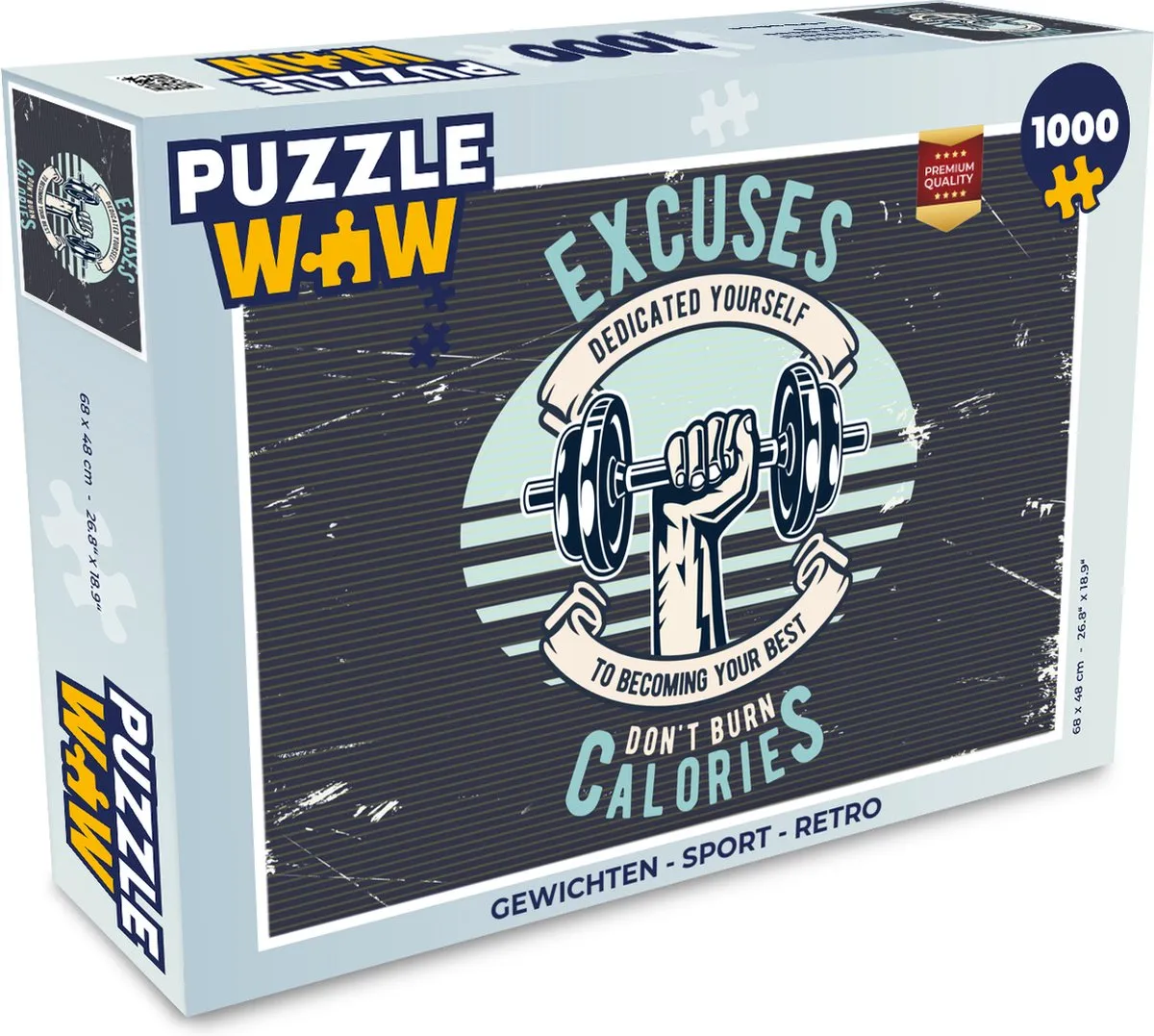 PuzzleWow Retro Legpuzzel 1000 Stuks