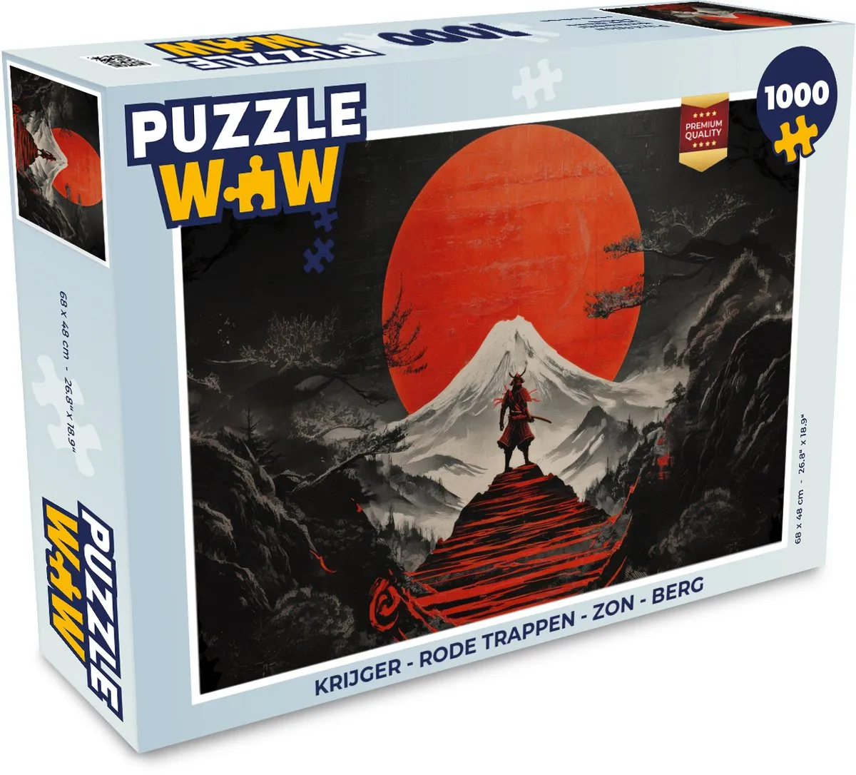 PuzzleWow Krijger Rode Trappen Legpuzzel 1000 Stuks