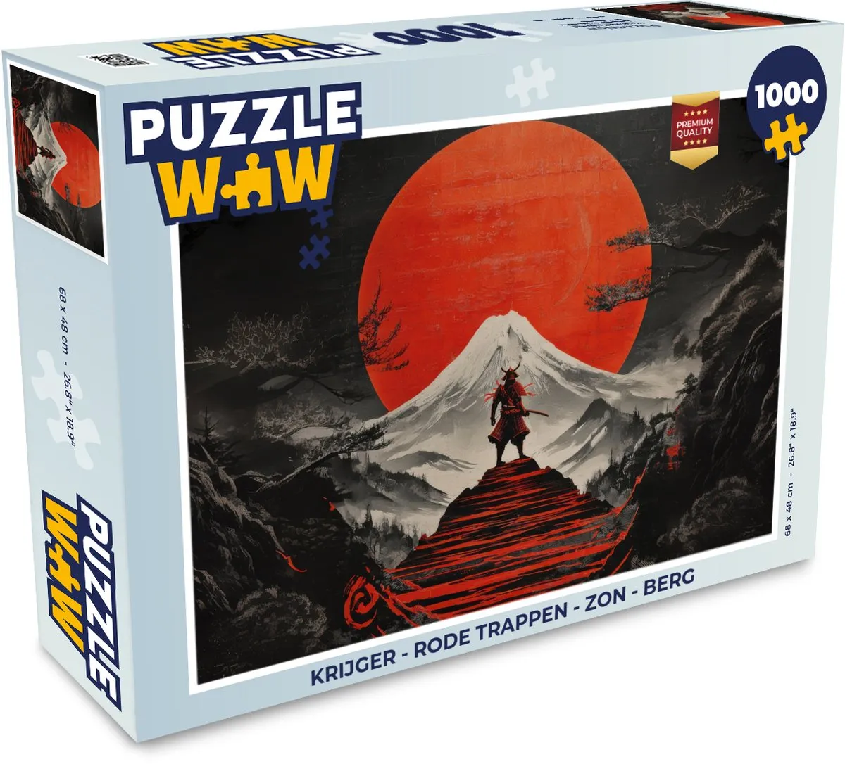 PuzzleWow Krijger Rode Trappen Legpuzzel 1000 Stuks
