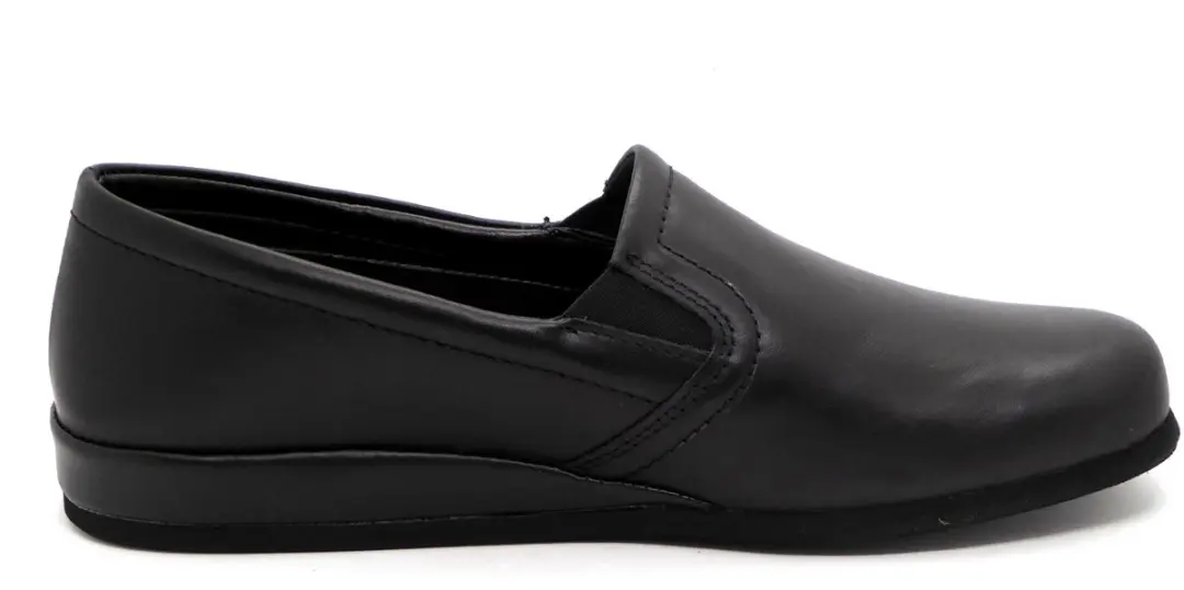 Rohde Leren Heren Pantoffels 47 - Zwart - afbeelding 6 van 6