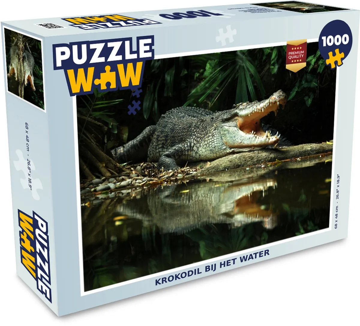 PuzzleWow Krokodil Legpuzzel 1000 Stuks - Multicolor