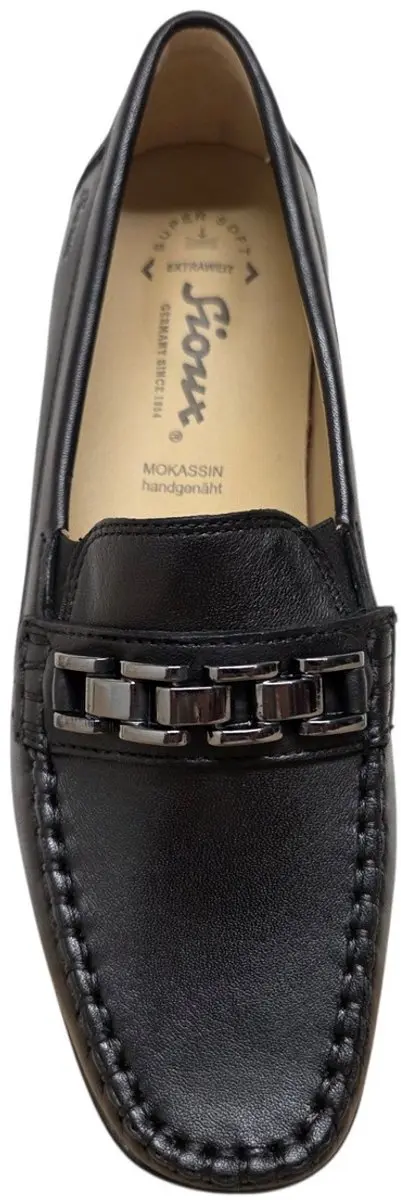 Sioux Cortizia 67745 H Instappers - Zwart Leer Dames - 41
