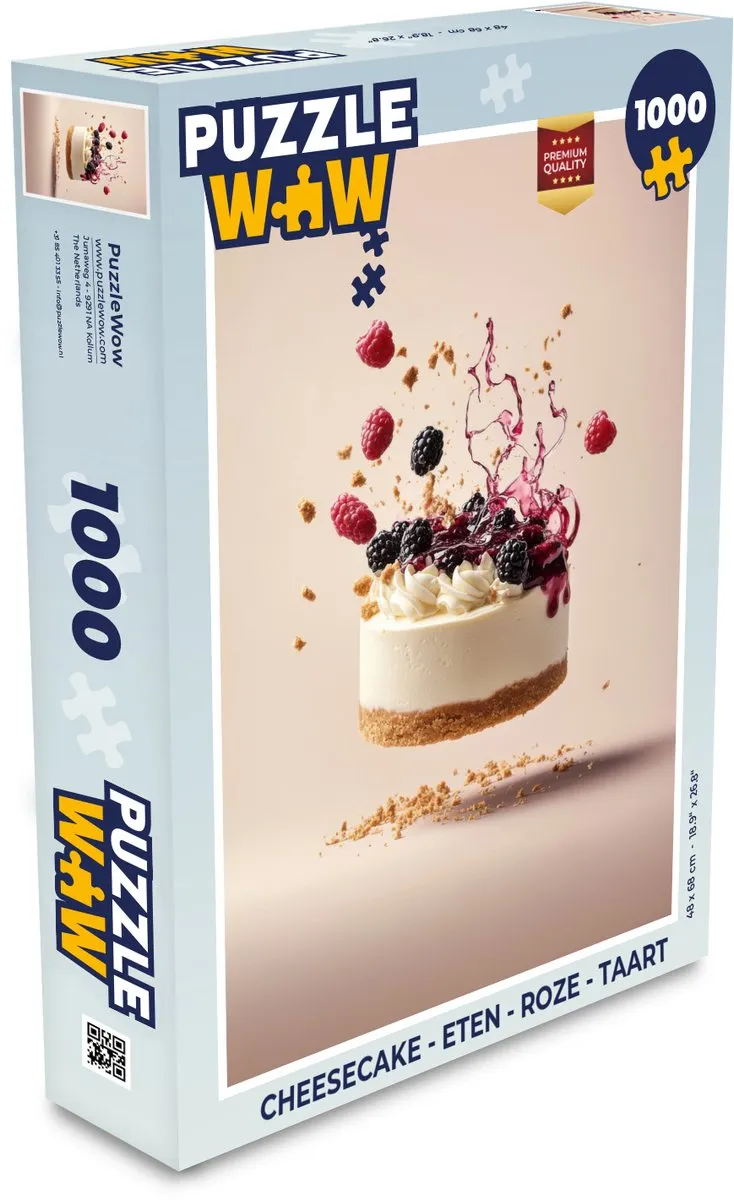PuzzleWow Cheesecake Legpuzzel 1000 Stuks