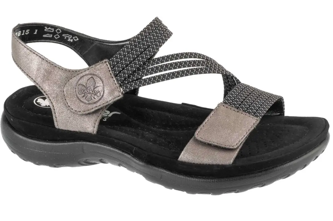 Rieker Sandals 64870, Vrouwen, Grijs, Sandalen, maat: 38