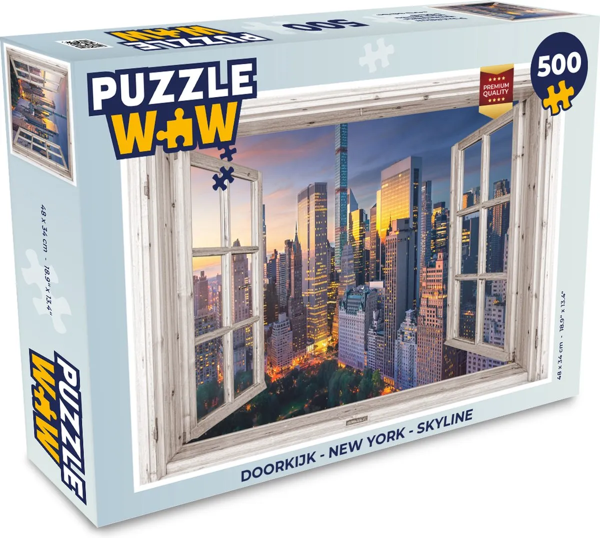 PuzzleWow New York Skyline Legpuzzel 500 Stuks
