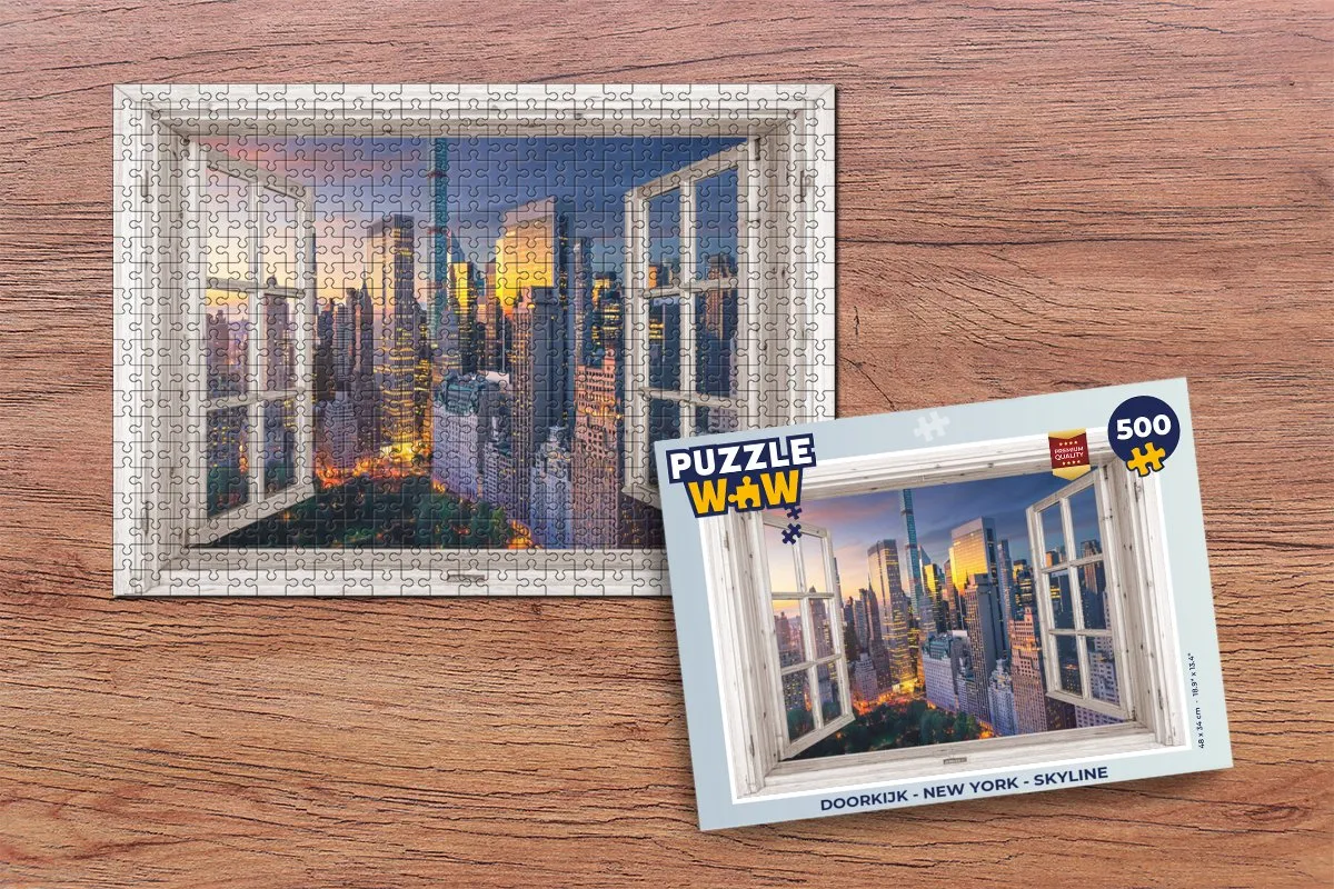 PuzzleWow New York Skyline Legpuzzel 500 Stuks - Multicolor