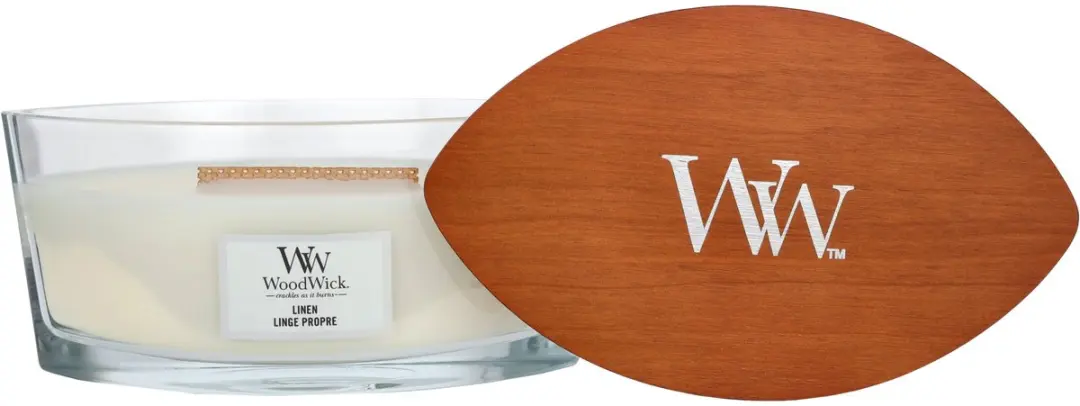 Woodwick Heartwick Flame Ellipse Geurkaars - 50 Branduren - afbeelding 4 van 6