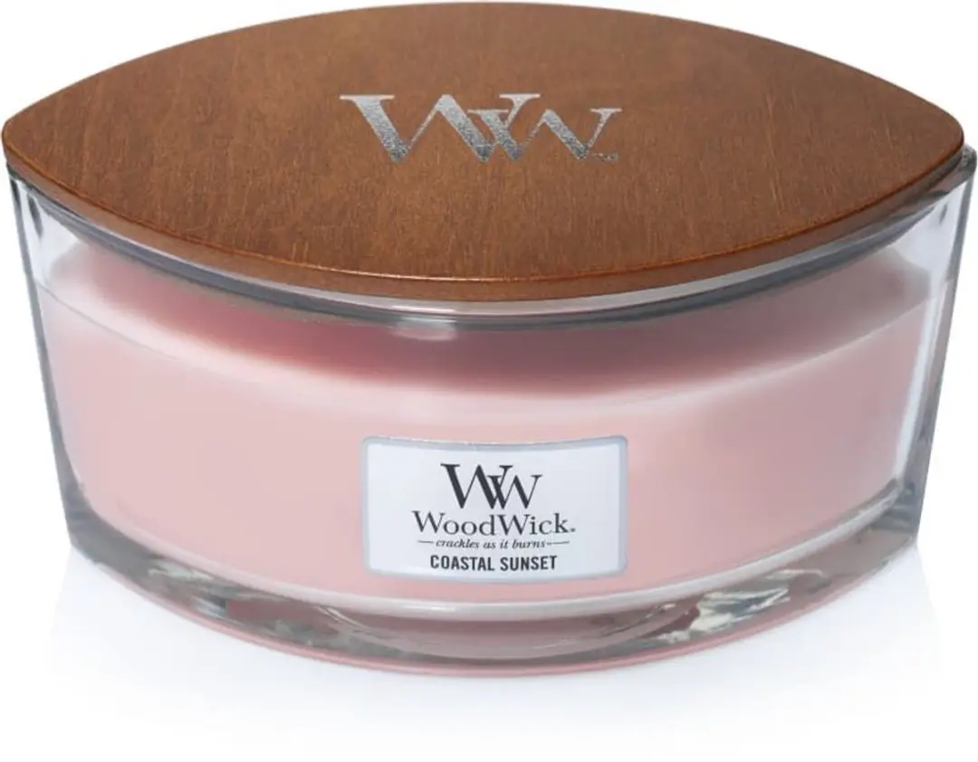Woodwick Heartwick Flame Ellipse Geurkaars Coastal Sunset - 50 Branduren - afbeelding 4 van 6