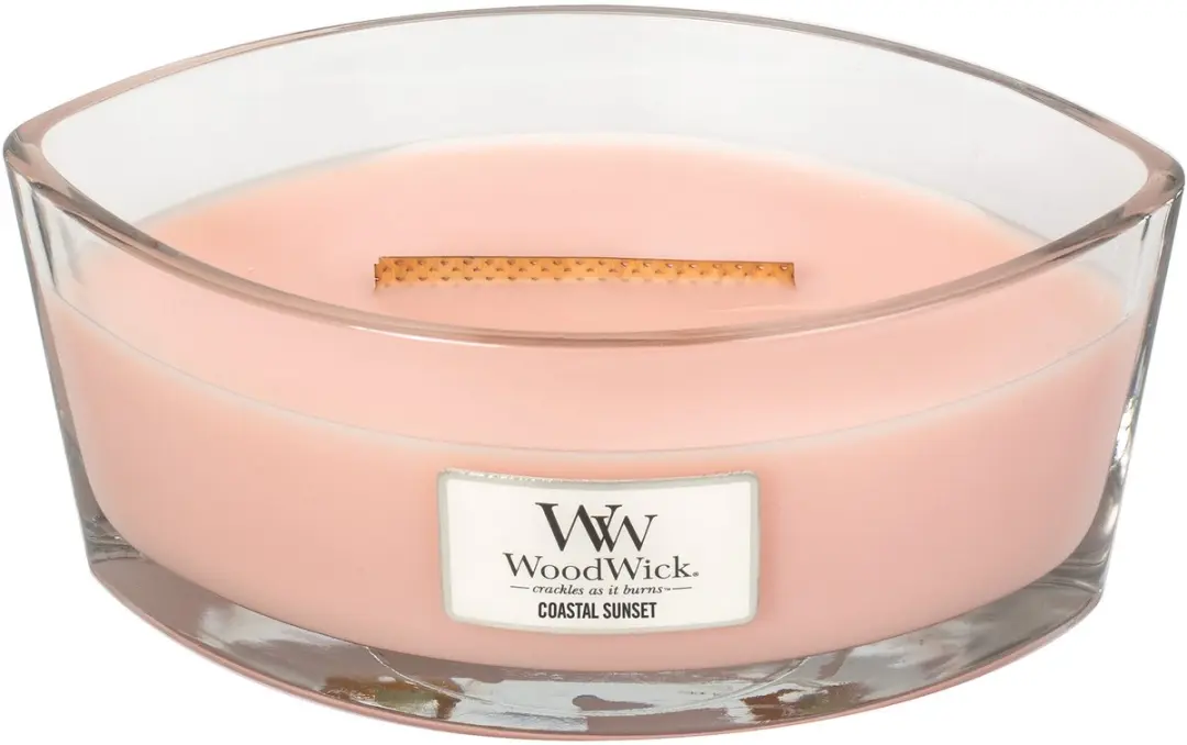 Woodwick Heartwick Flame Ellipse Geurkaars Coastal Sunset - 50 Branduren - afbeelding 6 van 6