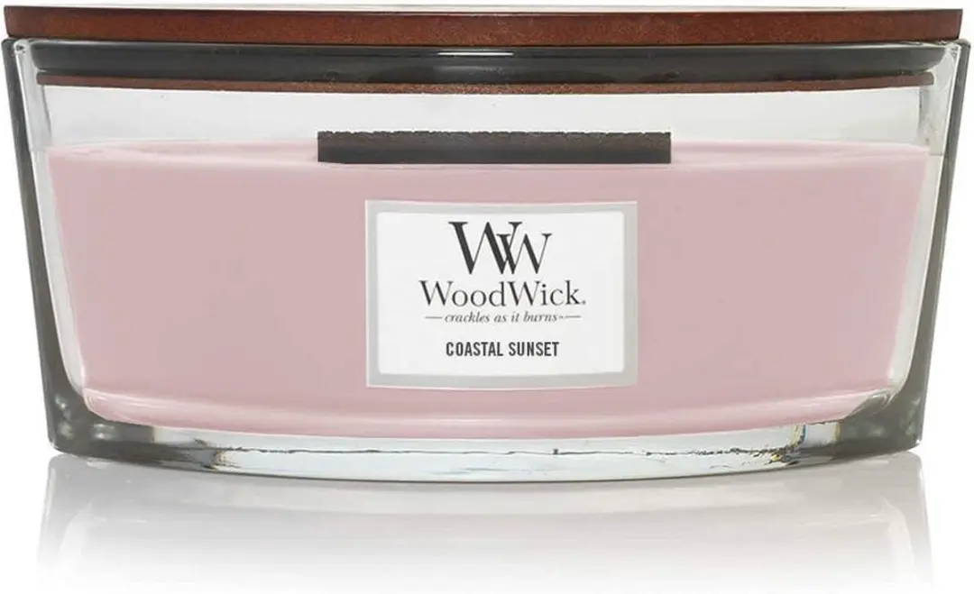 Woodwick Heartwick Flame Ellipse Geurkaars Coastal Sunset - 50 Branduren - afbeelding 5 van 6