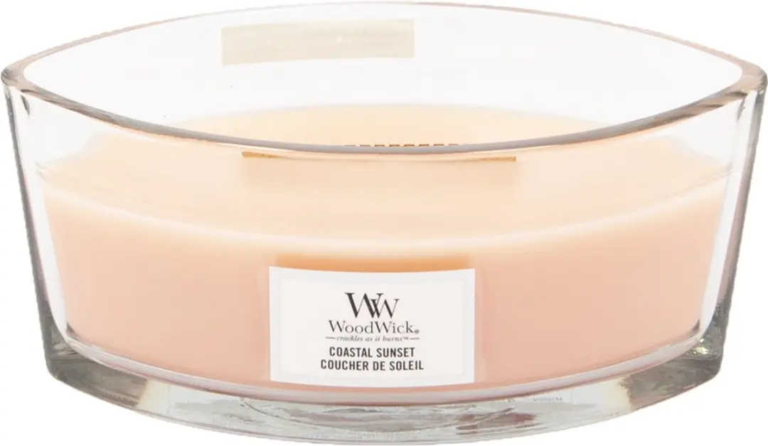 Woodwick Heartwick Flame Ellipse Geurkaars Coastal Sunset - 50 Branduren - afbeelding 3 van 6