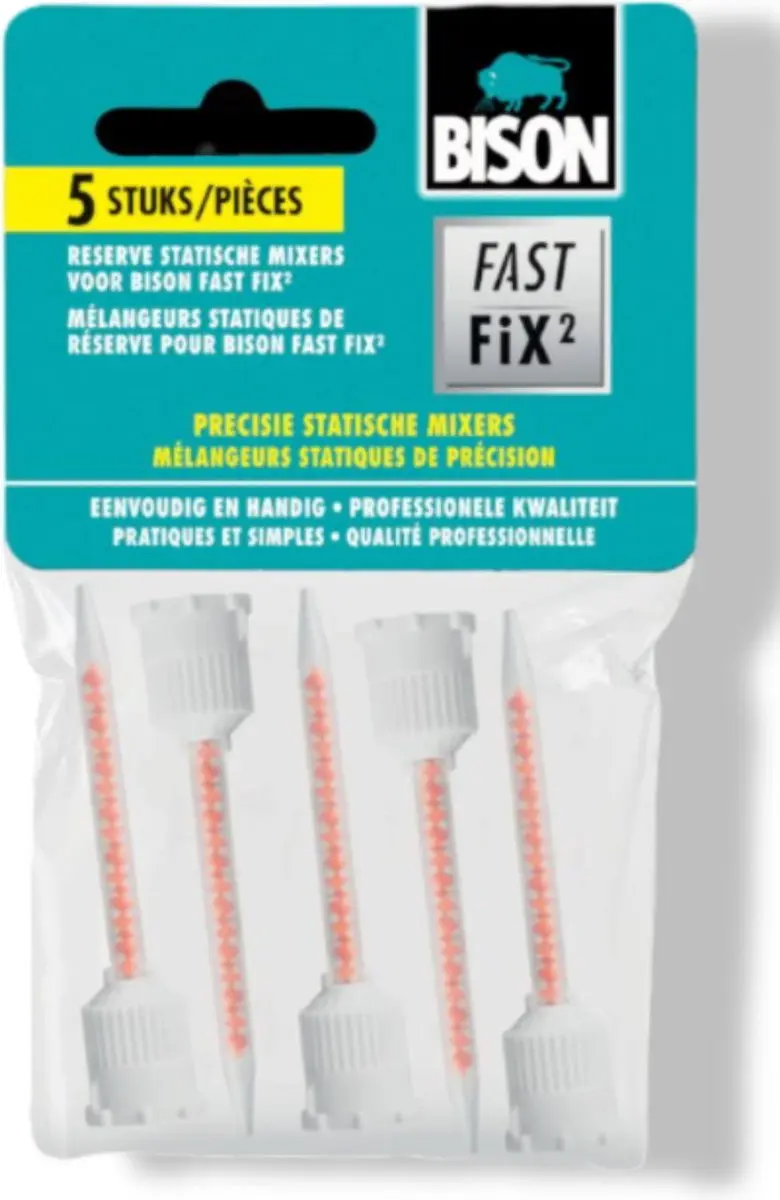 Bison Fast Fix² Statische Mixers - 5 Stuks
