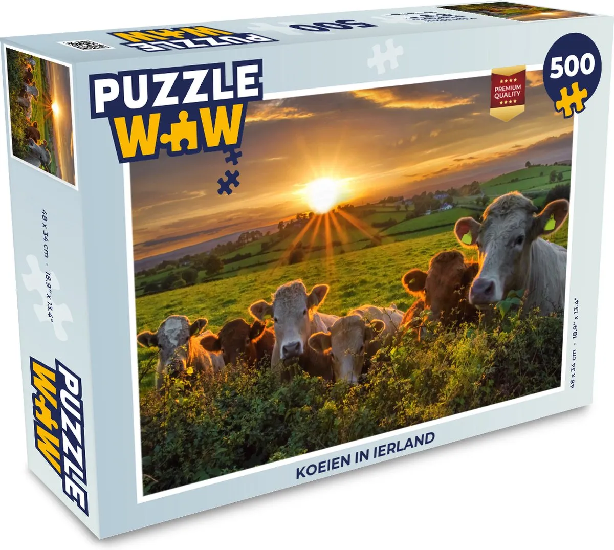 PuzzleWow Legpuzzel Koeien in Ierland 500 Stuks