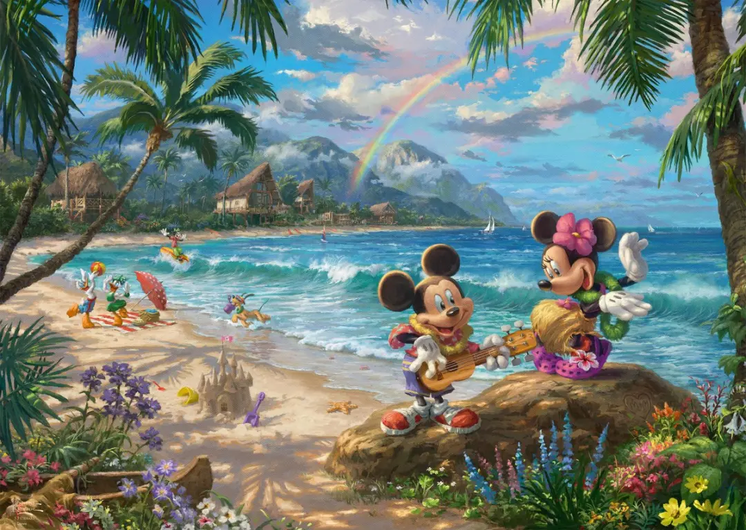 Schmidt Mickey en Minnie Mouse Hawaii Legpuzzel 1000 Stuks