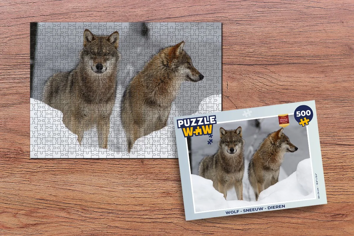 PuzzleWow Sneeuw Dieren Legpuzzel 500 Stuks - Multicolor