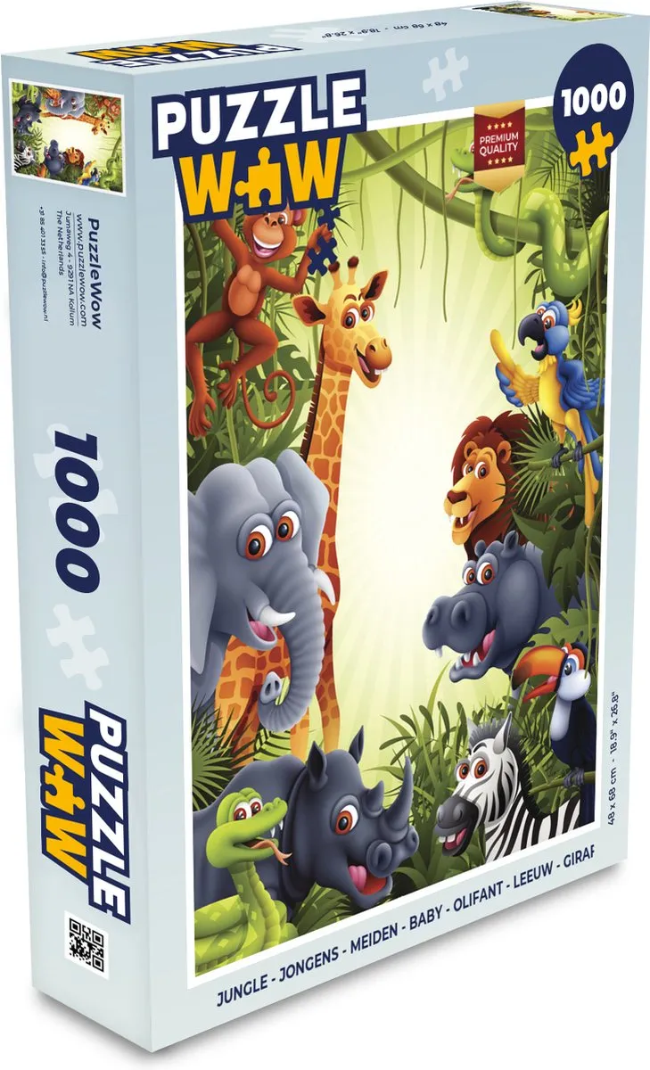 PuzzleWow Jungle Legpuzzel 1000 Stuks