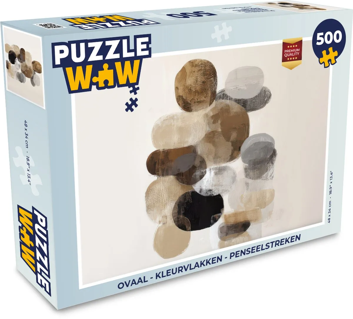 PuzzleWow Puzzel 500 Stuks - Kleurvlakken Penseelstreken