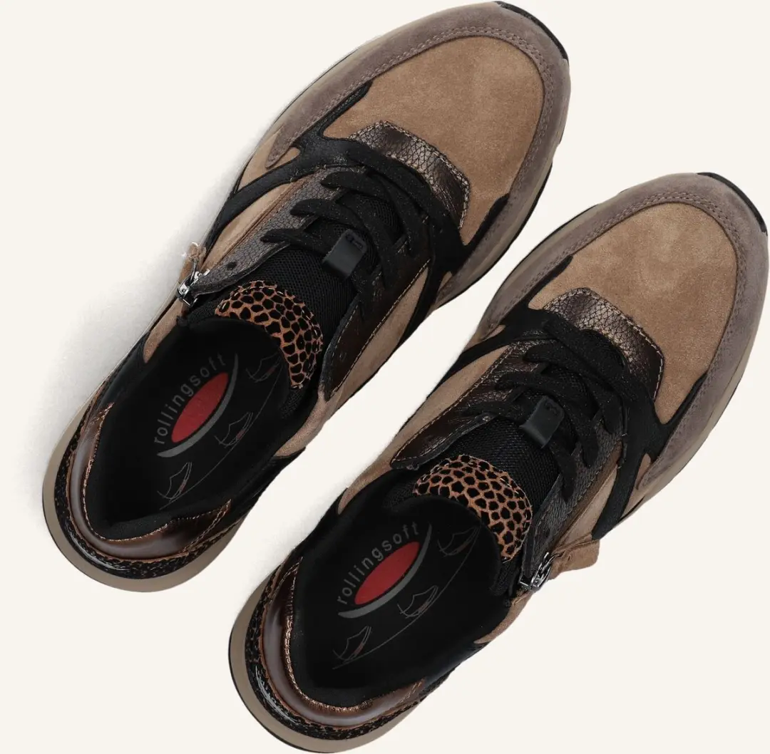 Gabor Rollingsoft 878 Sneakers - Bruin Suede - afbeelding 5 van 6