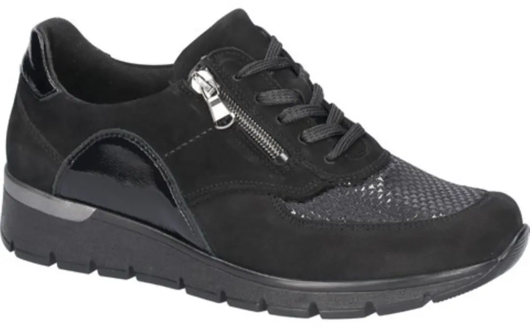 Waldlaufer Veterschoen Ramona Zwart Wijdte K 626K02 607 001