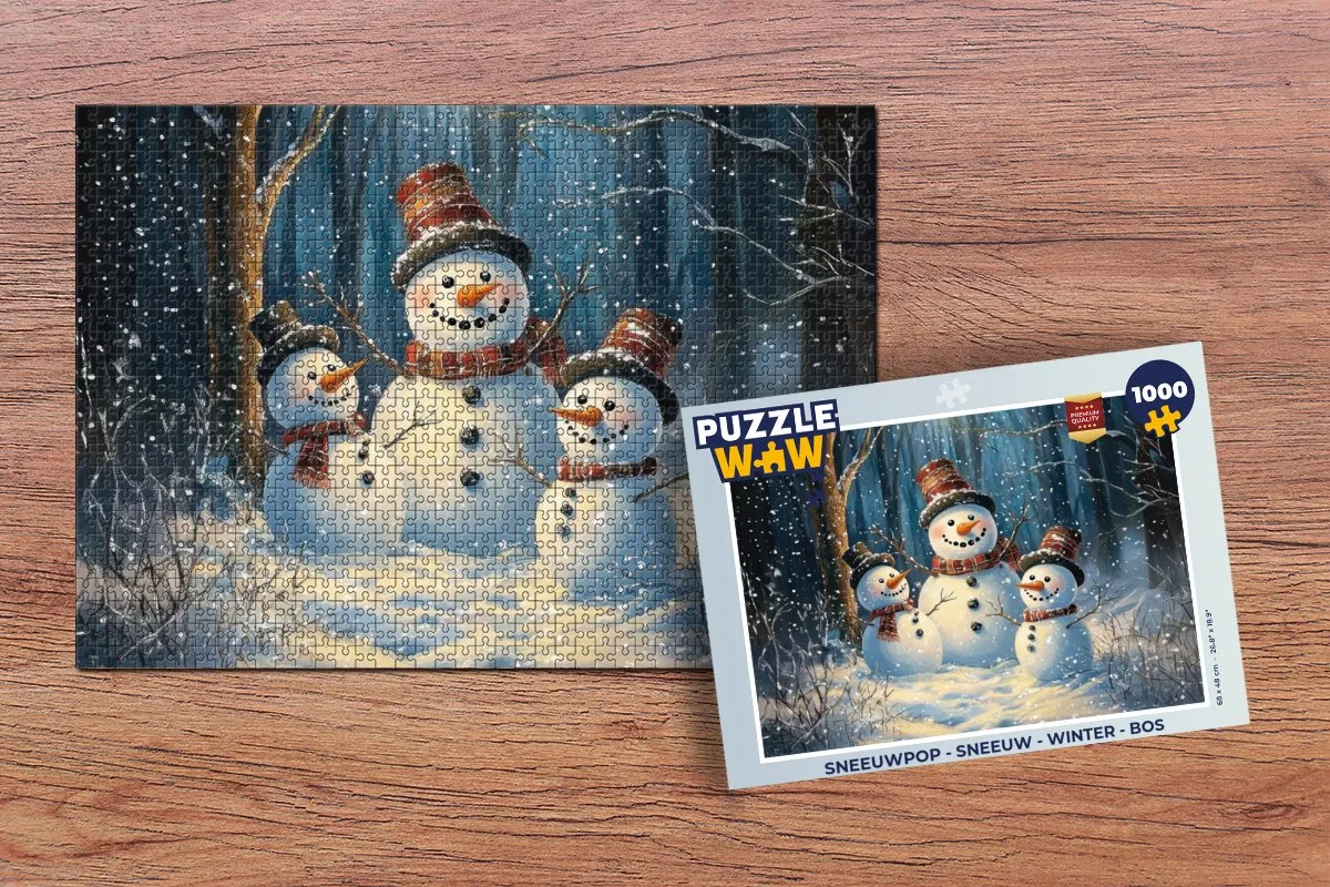 PuzzleWow Sneeuwpop Legpuzzel 1000 Stuks - MPN 8721166928602