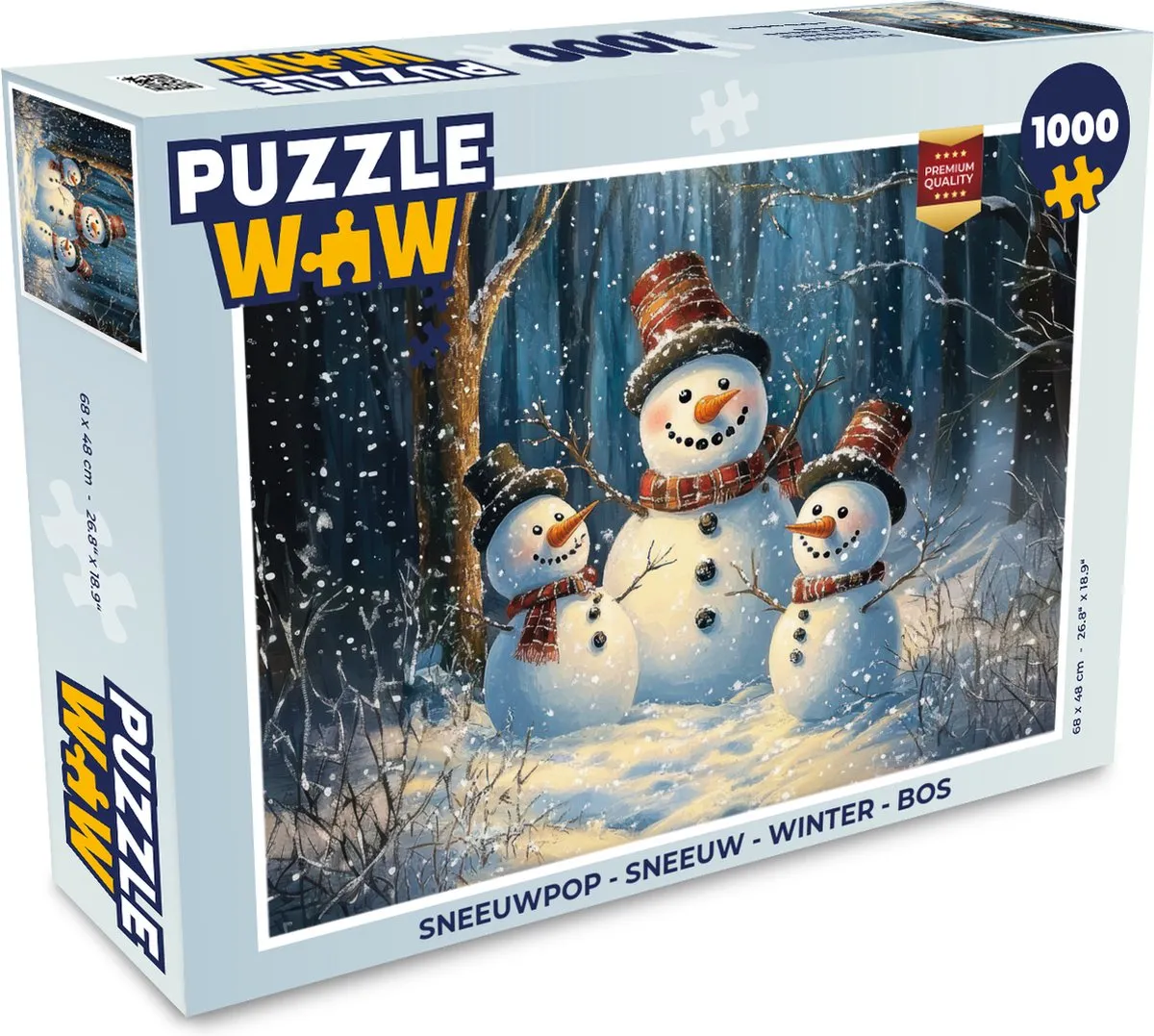 PuzzleWow Sneeuwpop Legpuzzel 1000 Stuks