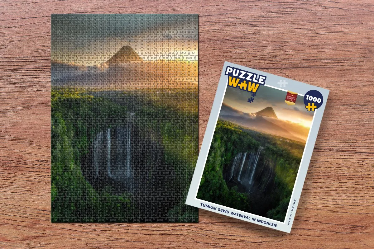 PuzzleWow Tumpak Sewu Indonesië Legpuzzel 1000 Stuks - Multicolor
