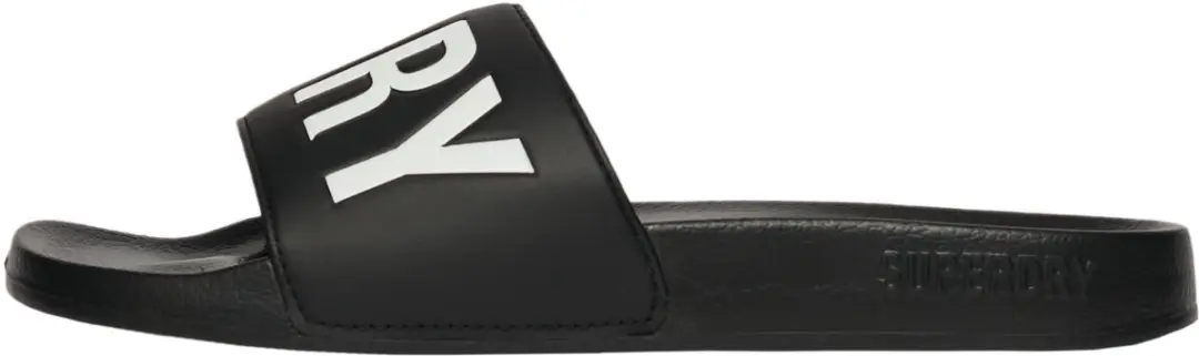Superdry Vegan Core Badslippers Dames - Zwart/Wit - afbeelding 5 van 6