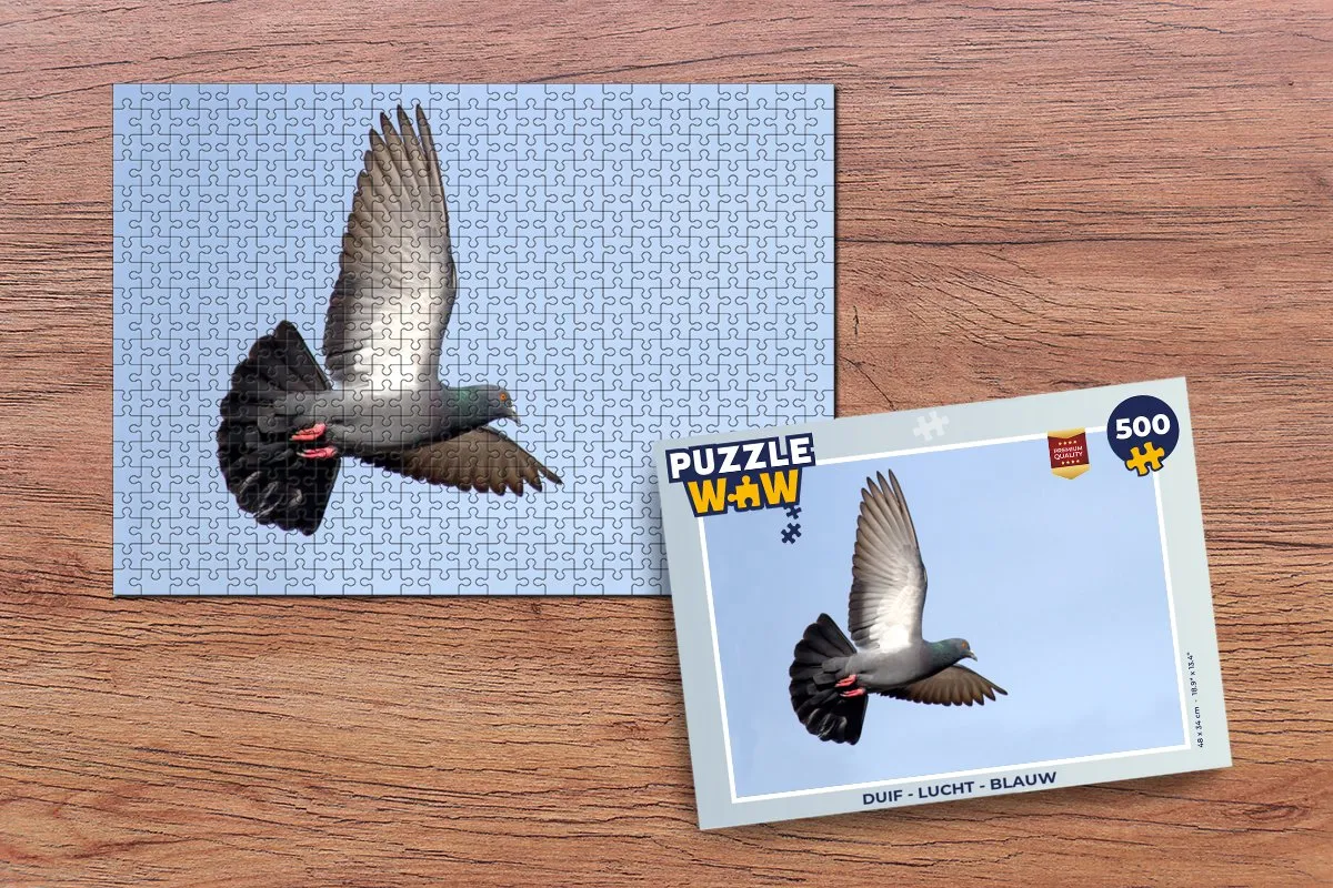 PuzzleWow Duif Lucht Legpuzzel 500 Stuks - Multicolor