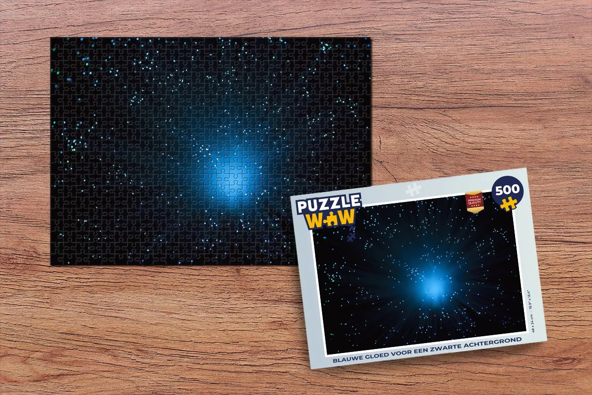 PuzzleWow Legpuzzel Blauwe gloed 500 Stuks - Multicolor