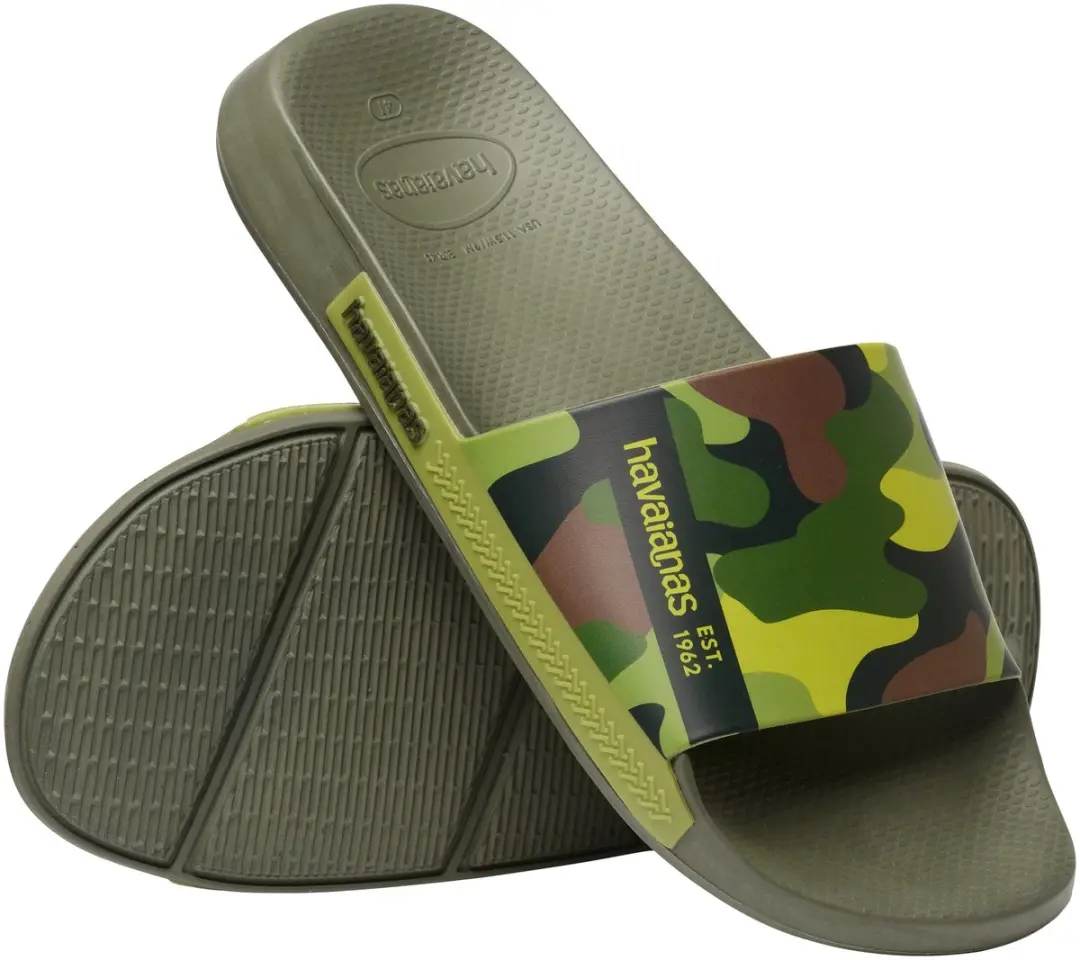 Slide-sandaal met print