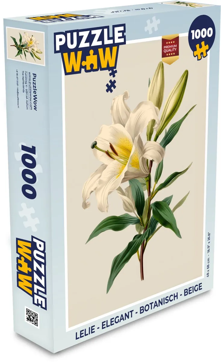 PuzzleWow Botanische Lelie Legpuzzel 1000 Stuks