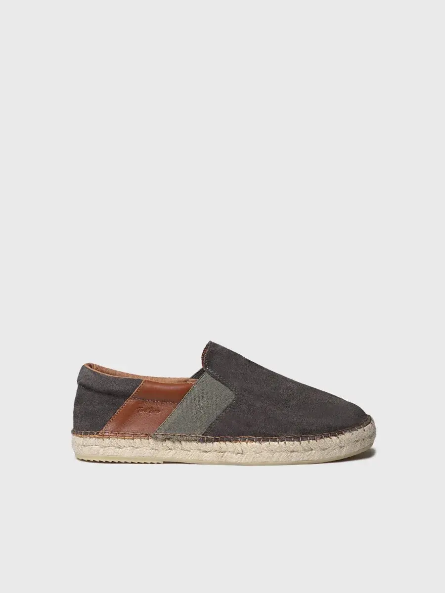 Suède espadrilles voor heren met elastiek
