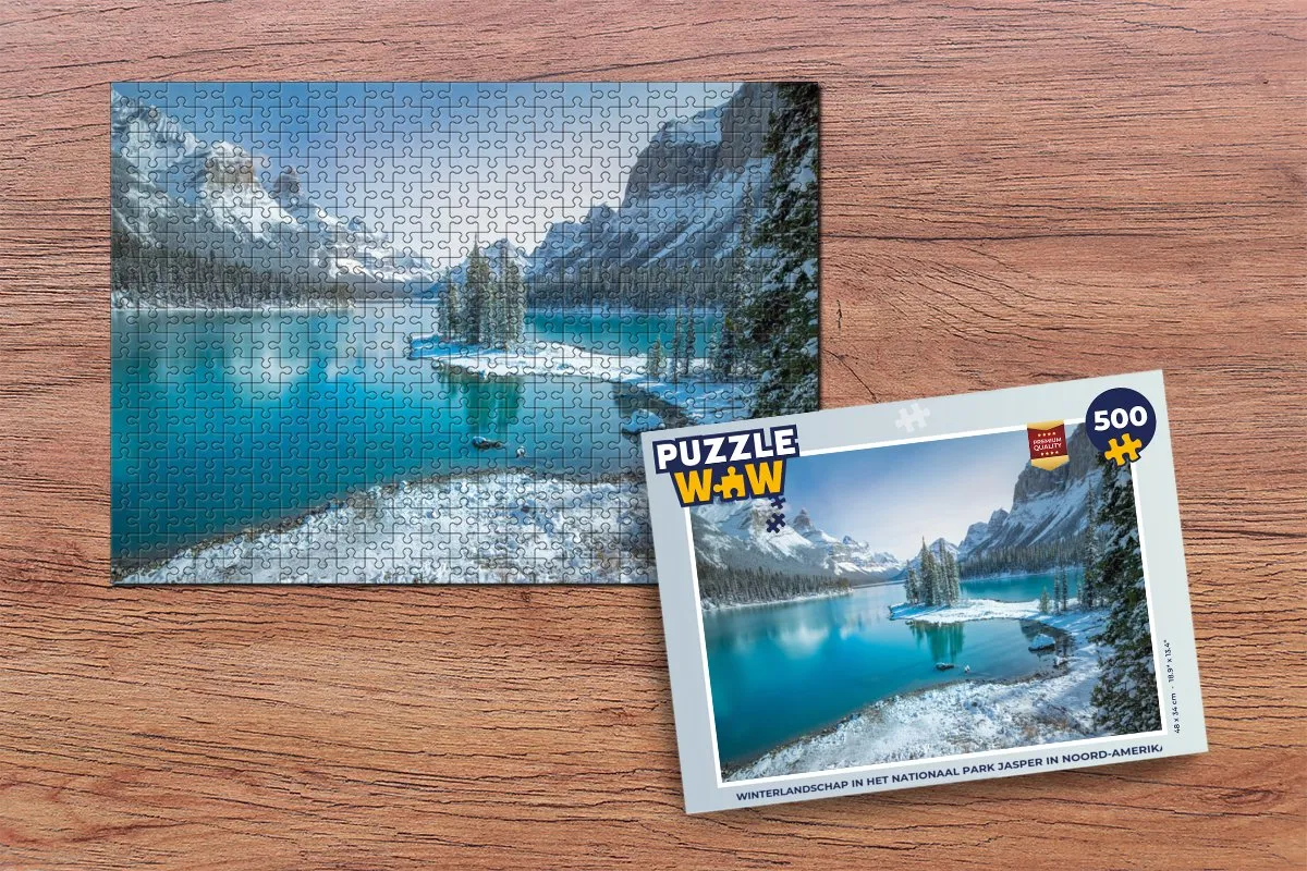 PuzzleWow Legpuzzel Winterlandschap Jasper 500 Stuks - Multicolor