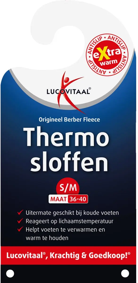 Lucovitaal Thermo Berber Slof 36-40 - Anthracite