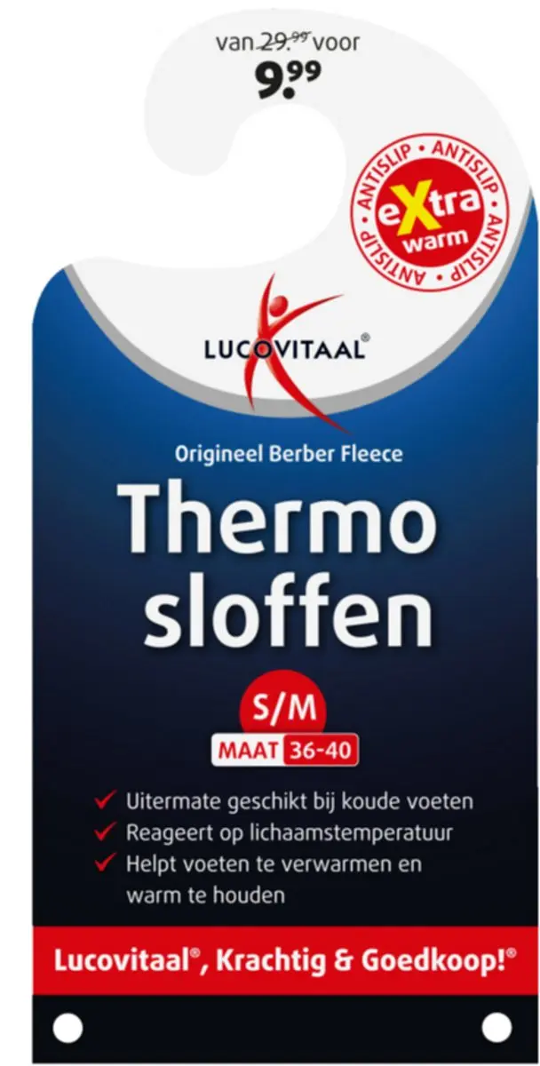 Lucovitaal Thermo Berber Slof 36-40 - Anthracite