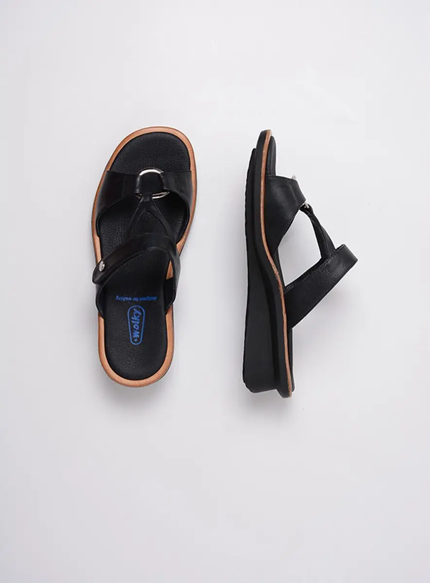 Wolky Isa Slippers - Zwart Leer - afbeelding 5 van 6