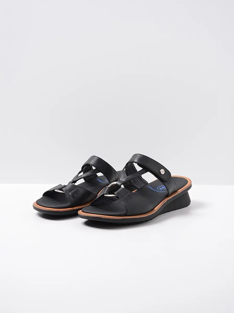 Wolky Isa Slippers - Zwart Leer - afbeelding 6 van 6