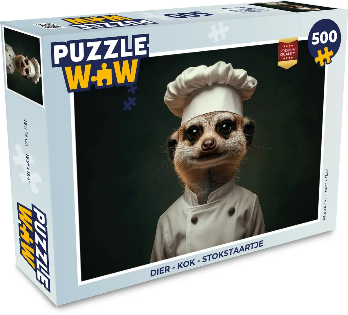 PuzzleWow Dier Kok Stokstaartje Legpuzzel 500 Stuks