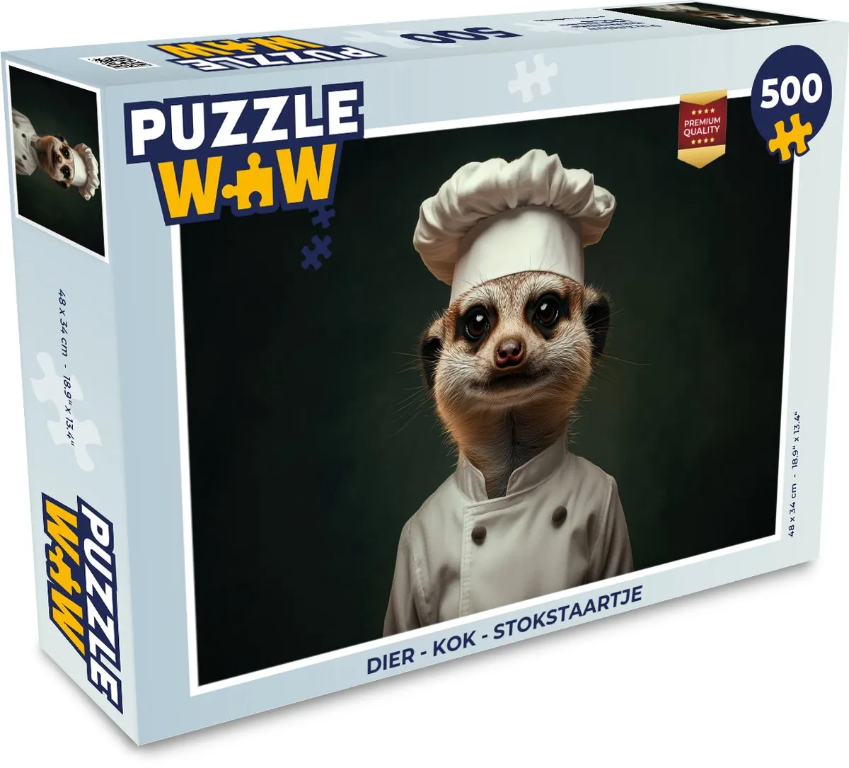 PuzzleWow Dier Kok Stokstaartje Legpuzzel 500 Stuks