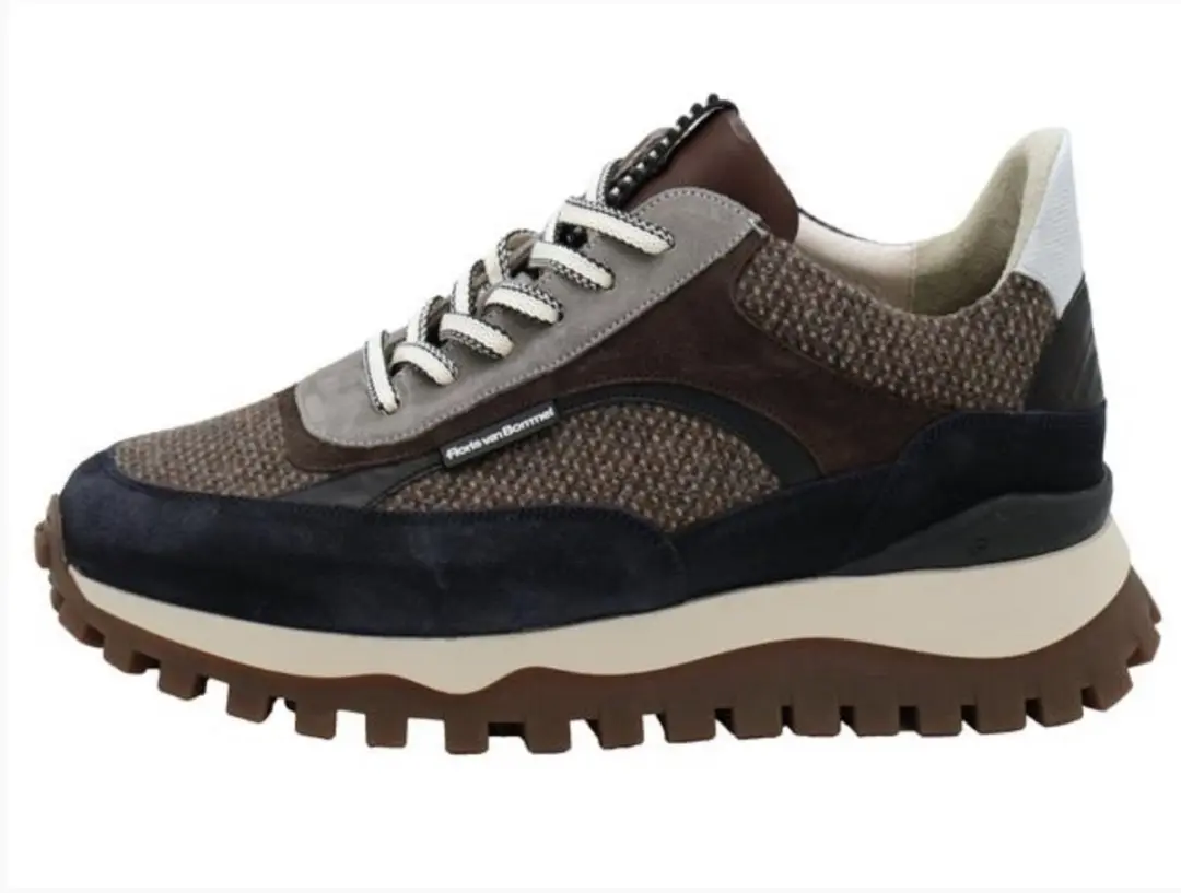 Floris van Bommel - DE GROMMER 05.10 - Lage sneakersVrije tijdsschoenenHeren sneakers - Kleur: Bruin - Maat: 42