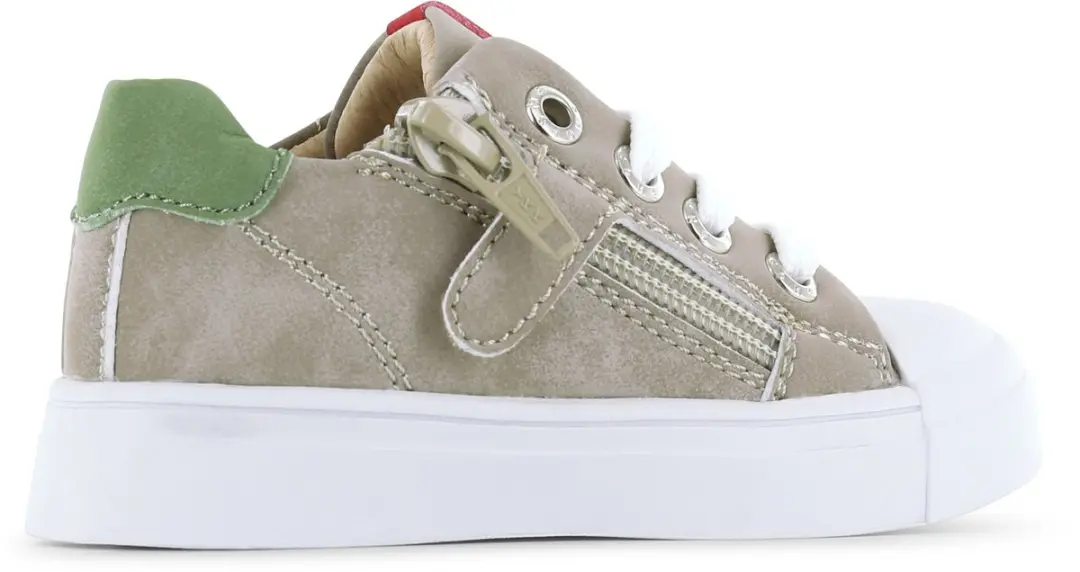 Shoesme Taupe Sneaker Met Stripings