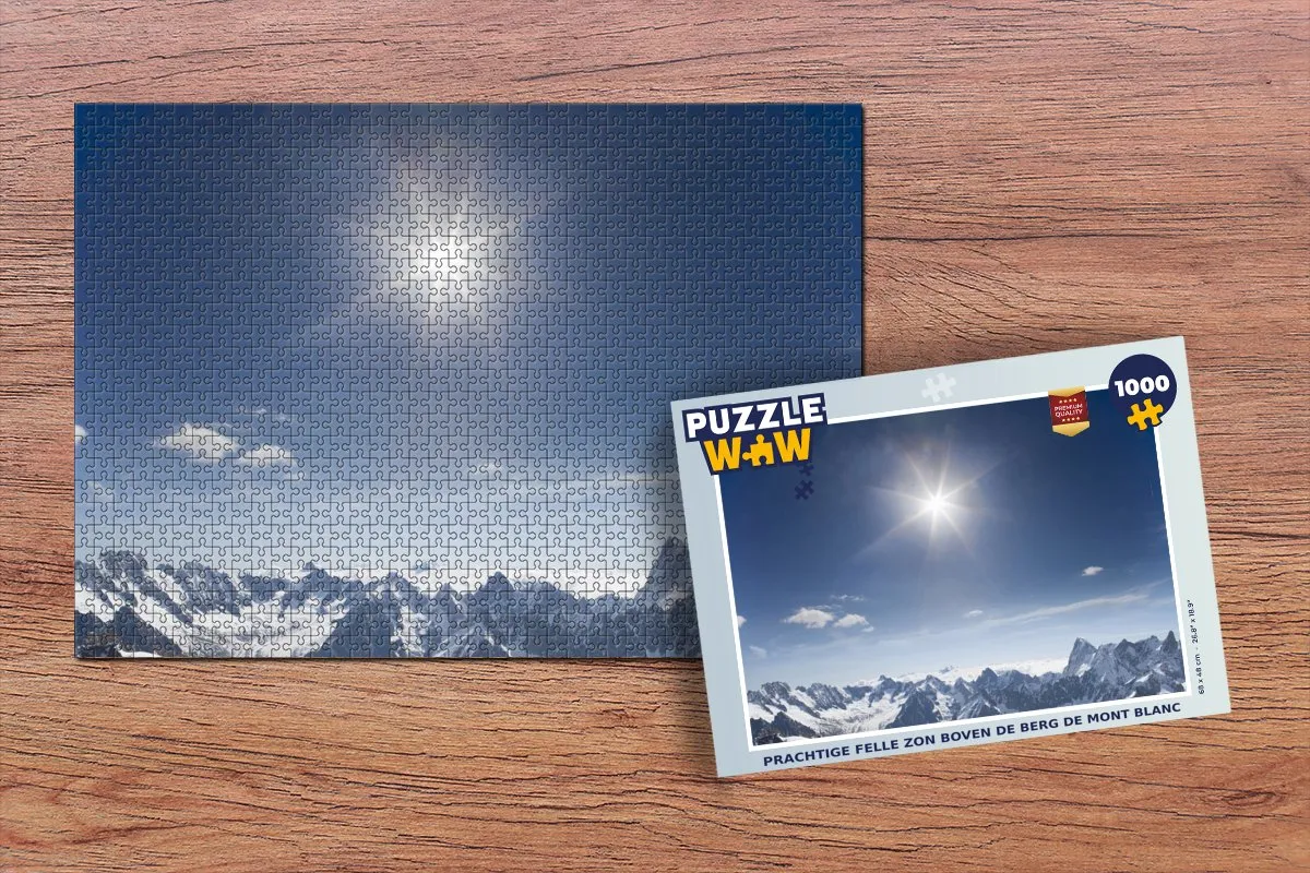 PuzzleWow Mont Blanc Legpuzzel 1000 Stuks - Multicolor