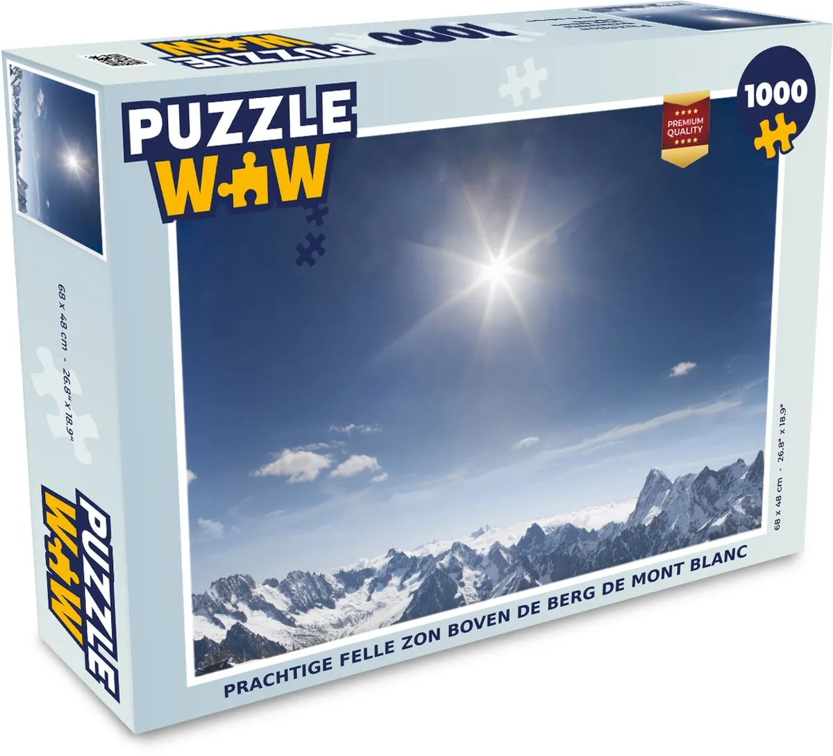 PuzzleWow Mont Blanc Legpuzzel 1000 Stuks - Multicolor