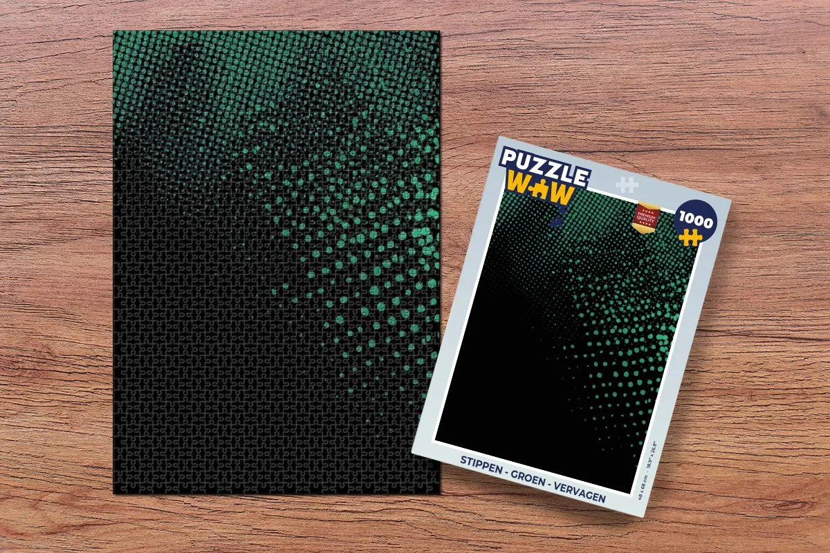 PuzzleWow Stippen Groen Legpuzzel 1000 Stuks - MPN 8721374590042